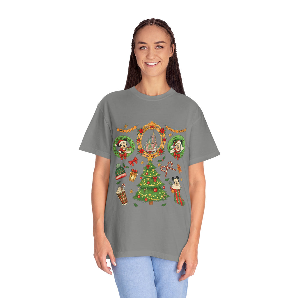 Christmas Disney Holiday T-Shirt — Mickey & Minnie Ornament Tree Design