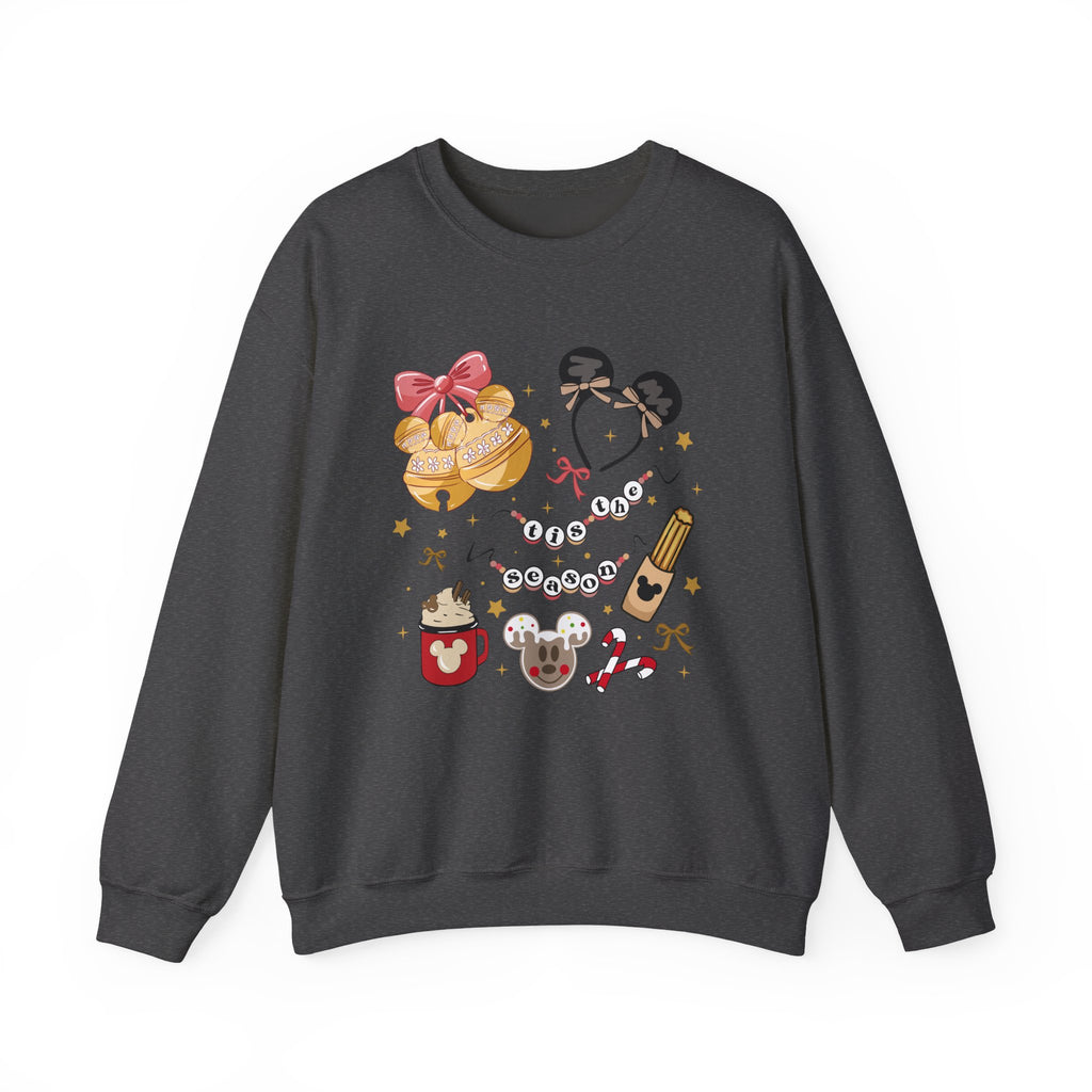 Disney Parks Cozy Icons Sweatshirt — Mickey Ears, Dole Whip & Park Snacks Crewneck