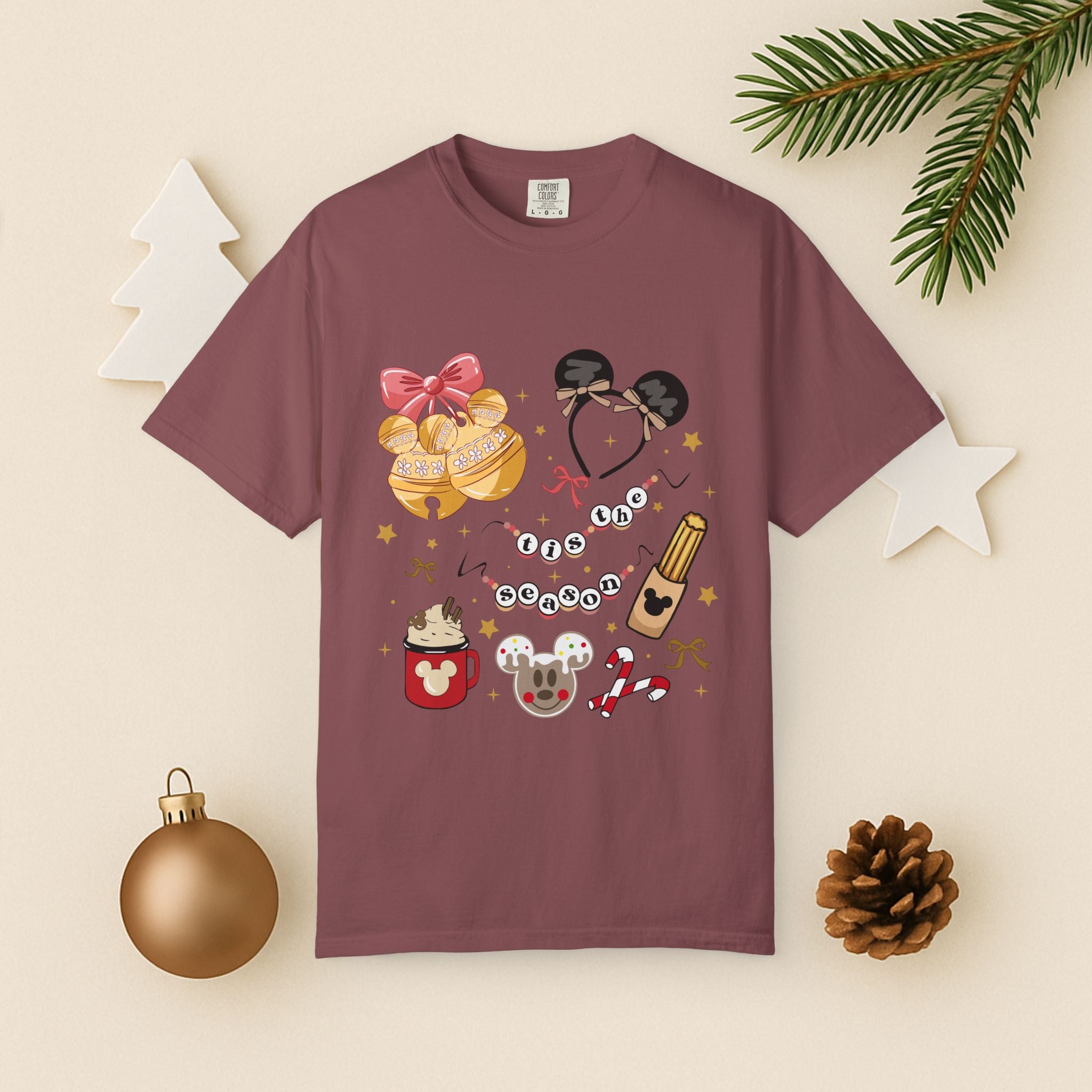 Holiday Snacks Graphic T-Shirt — Waffles & Hot Cocoa Design
