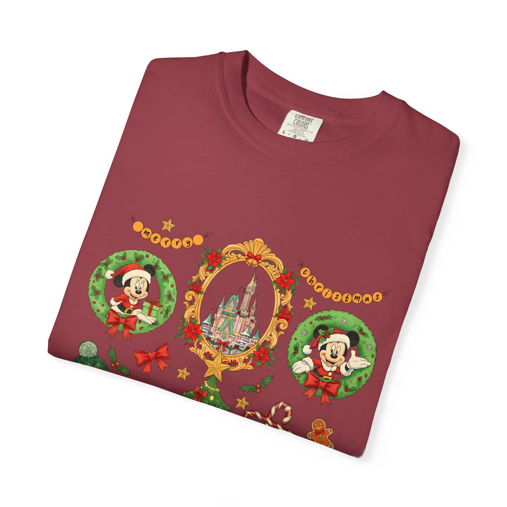 Christmas Disney Holiday T-Shirt — Mickey & Minnie Ornament Tree Design