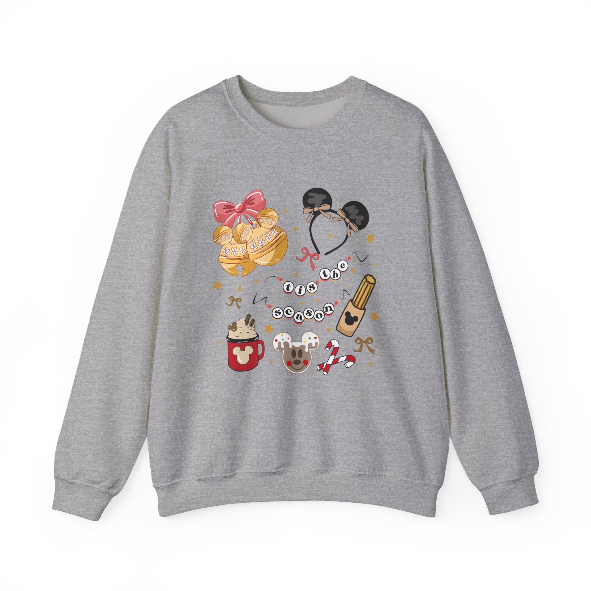 Disney Parks Cozy Icons Sweatshirt — Mickey Ears, Dole Whip & Park Snacks Crewneck