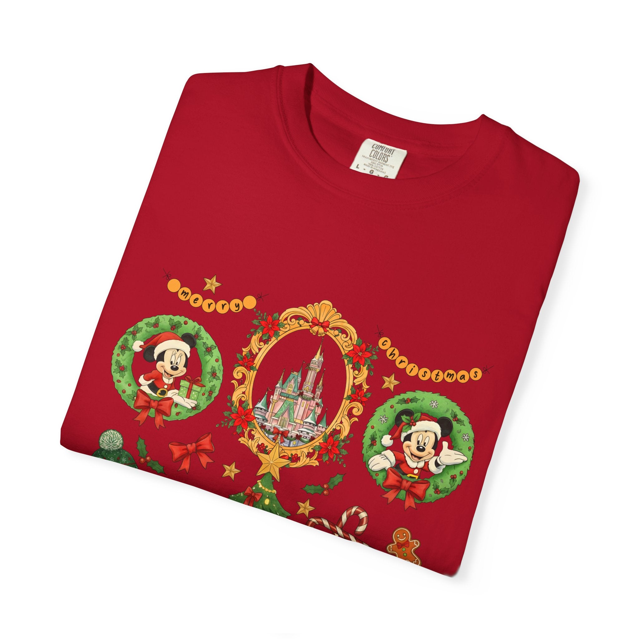 Christmas Disney Holiday T-Shirt — Mickey & Minnie Ornament Tree Design