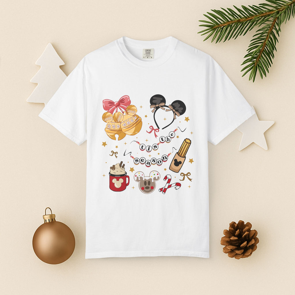 Holiday Snacks Graphic T-Shirt — Waffles & Hot Cocoa Design