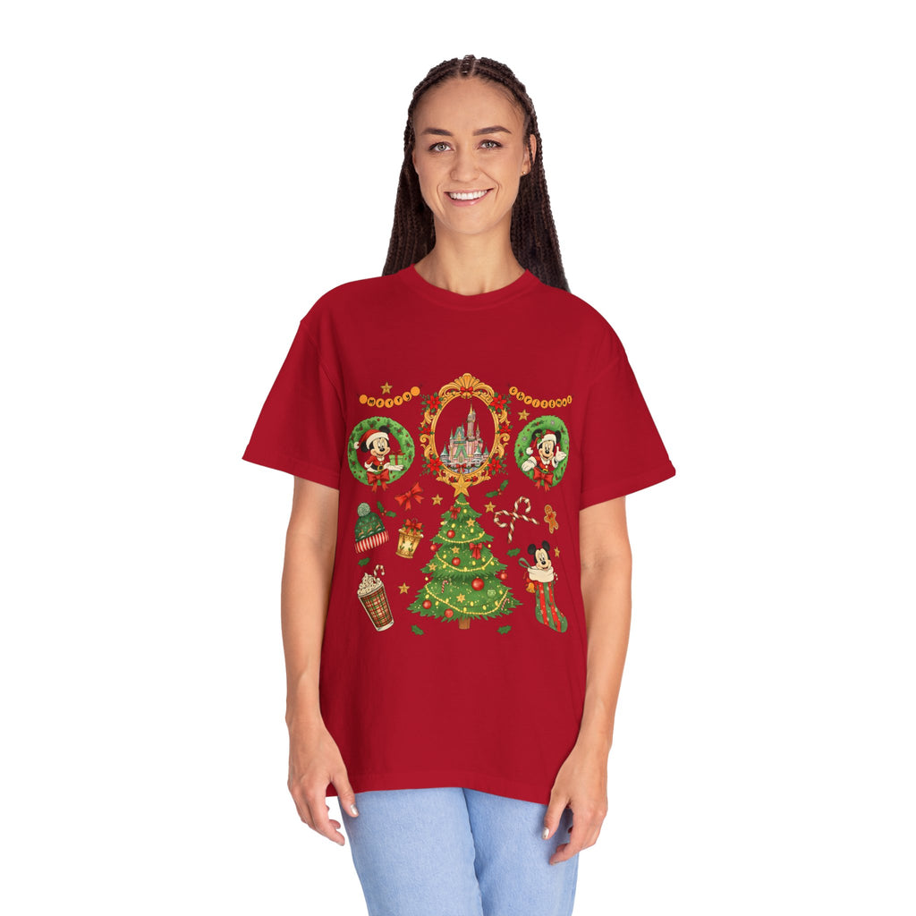 Christmas Disney Holiday T-Shirt — Mickey & Minnie Ornament Tree Design