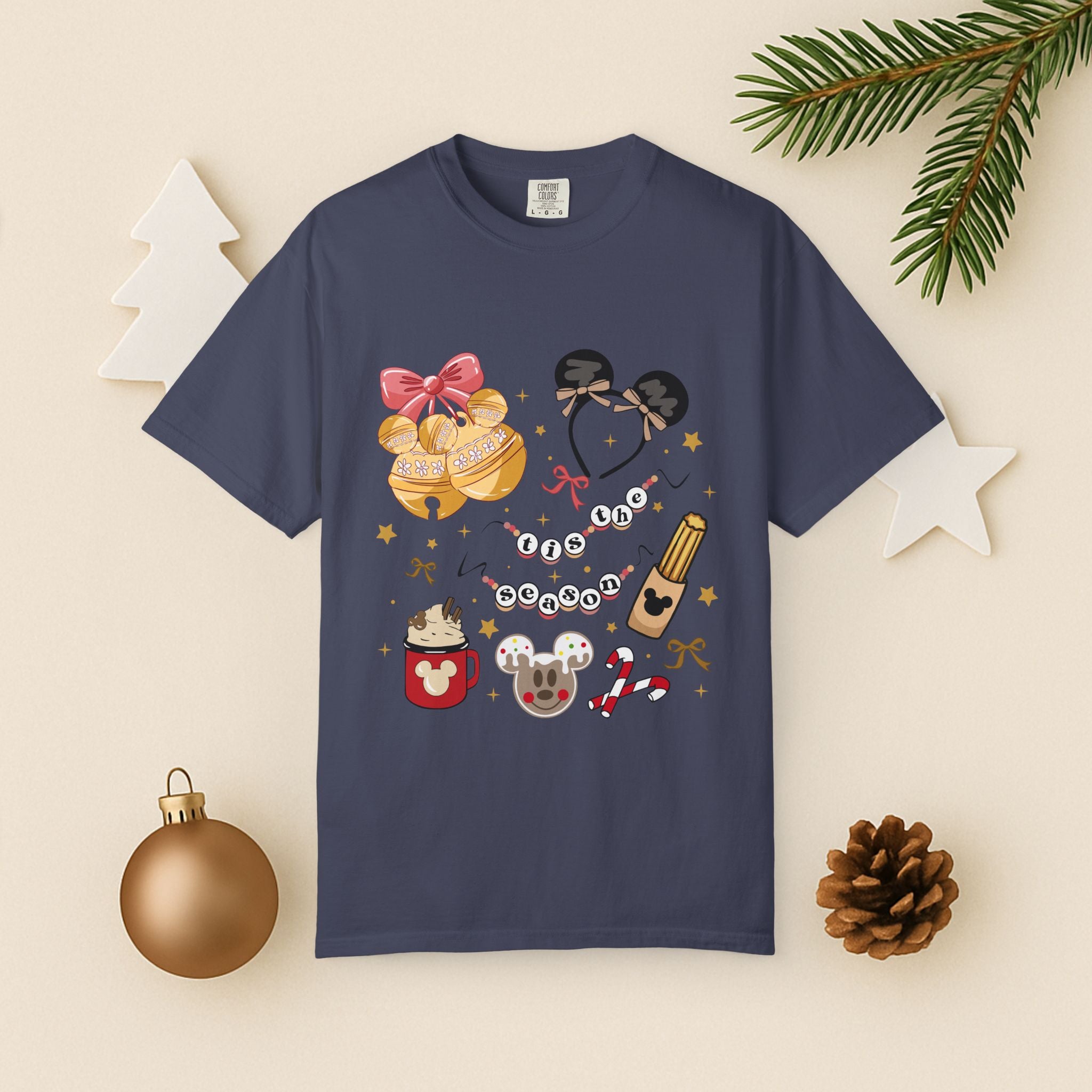Holiday Snacks Graphic T-Shirt — Waffles & Hot Cocoa Design