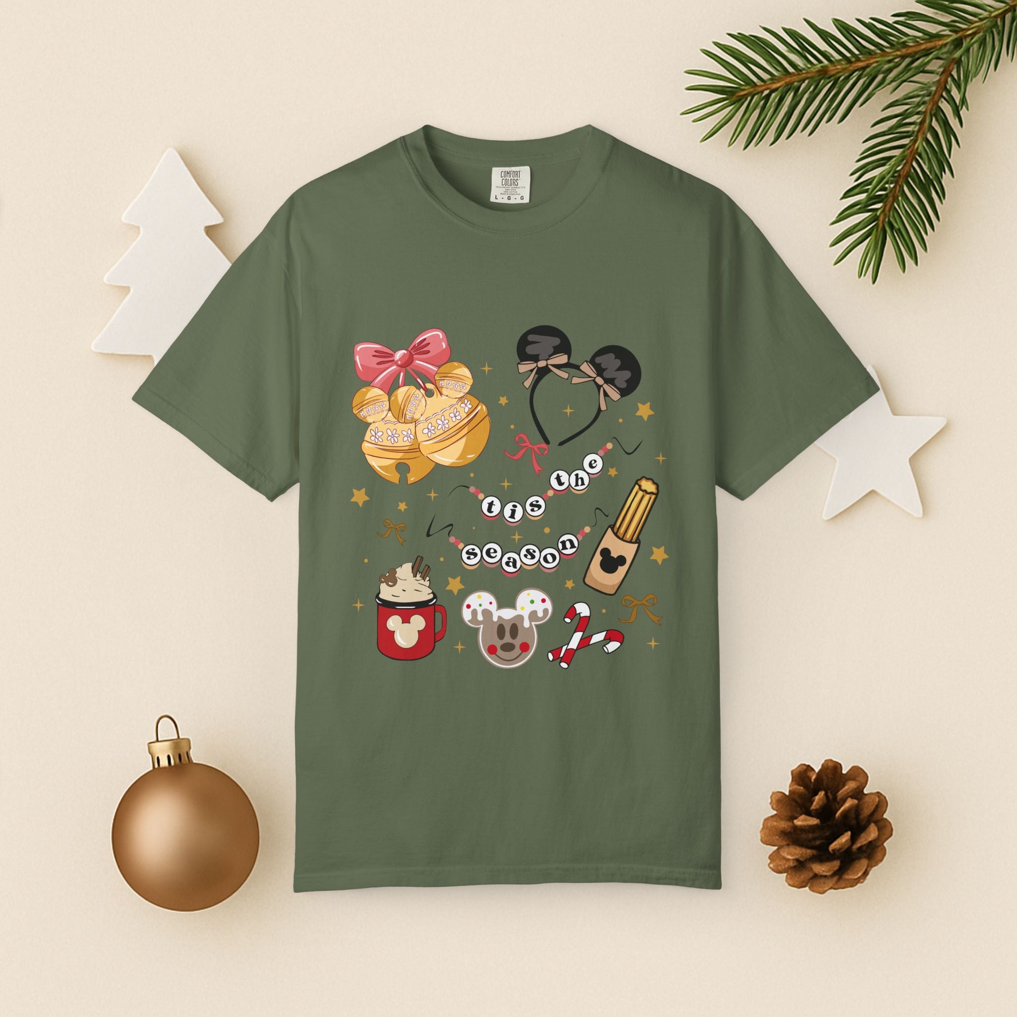 Holiday Snacks Graphic T-Shirt — Waffles & Hot Cocoa Design