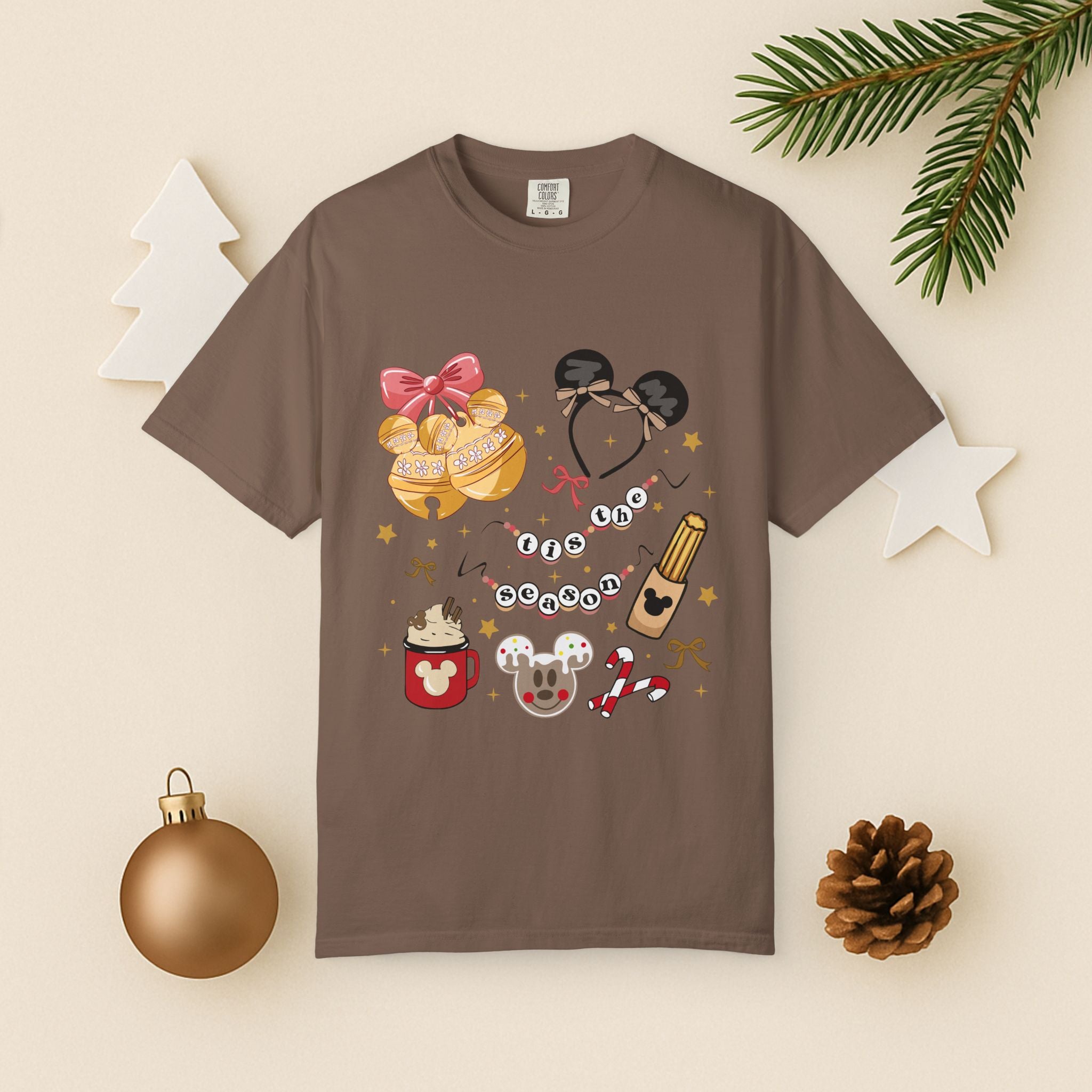 Holiday Snacks Graphic T-Shirt — Waffles & Hot Cocoa Design