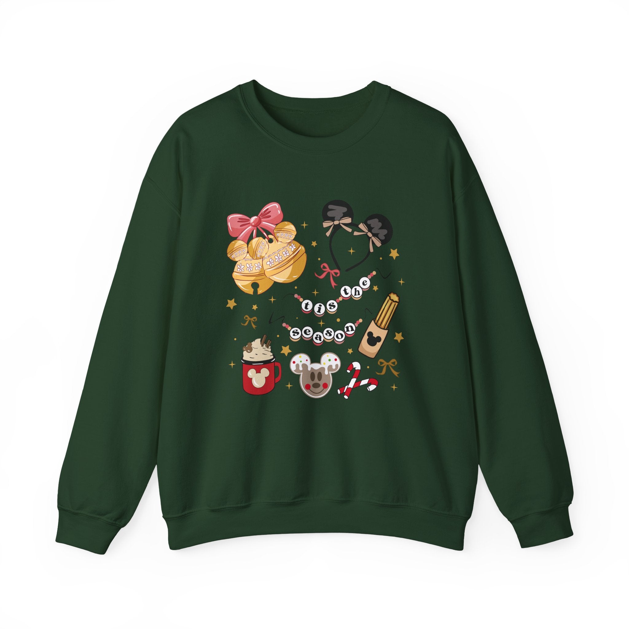 Disney Parks Cozy Icons Sweatshirt — Mickey Ears, Dole Whip & Park Snacks Crewneck