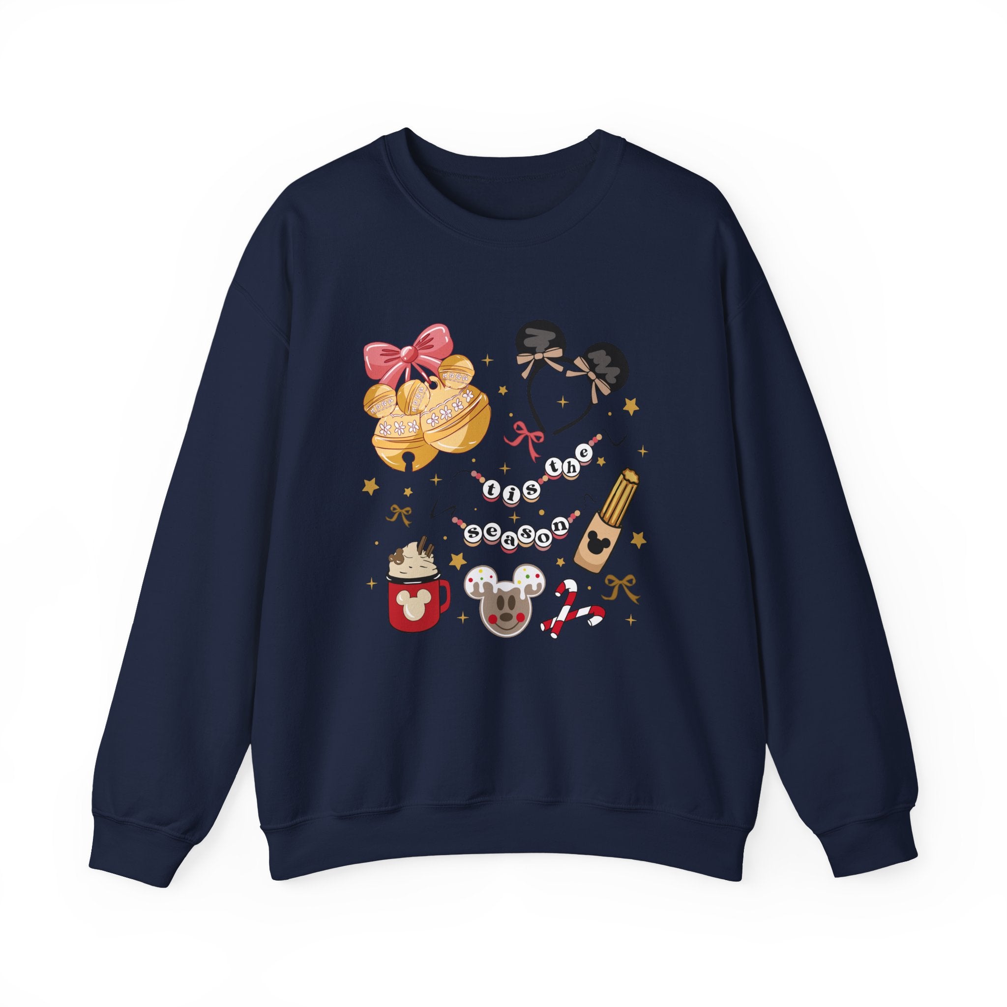 Disney Parks Cozy Icons Sweatshirt — Mickey Ears, Dole Whip & Park Snacks Crewneck