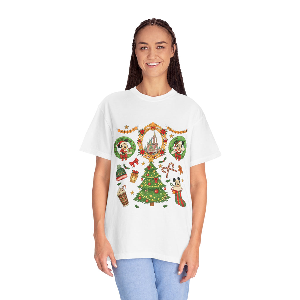 Christmas Disney Holiday T-Shirt — Mickey & Minnie Ornament Tree Design