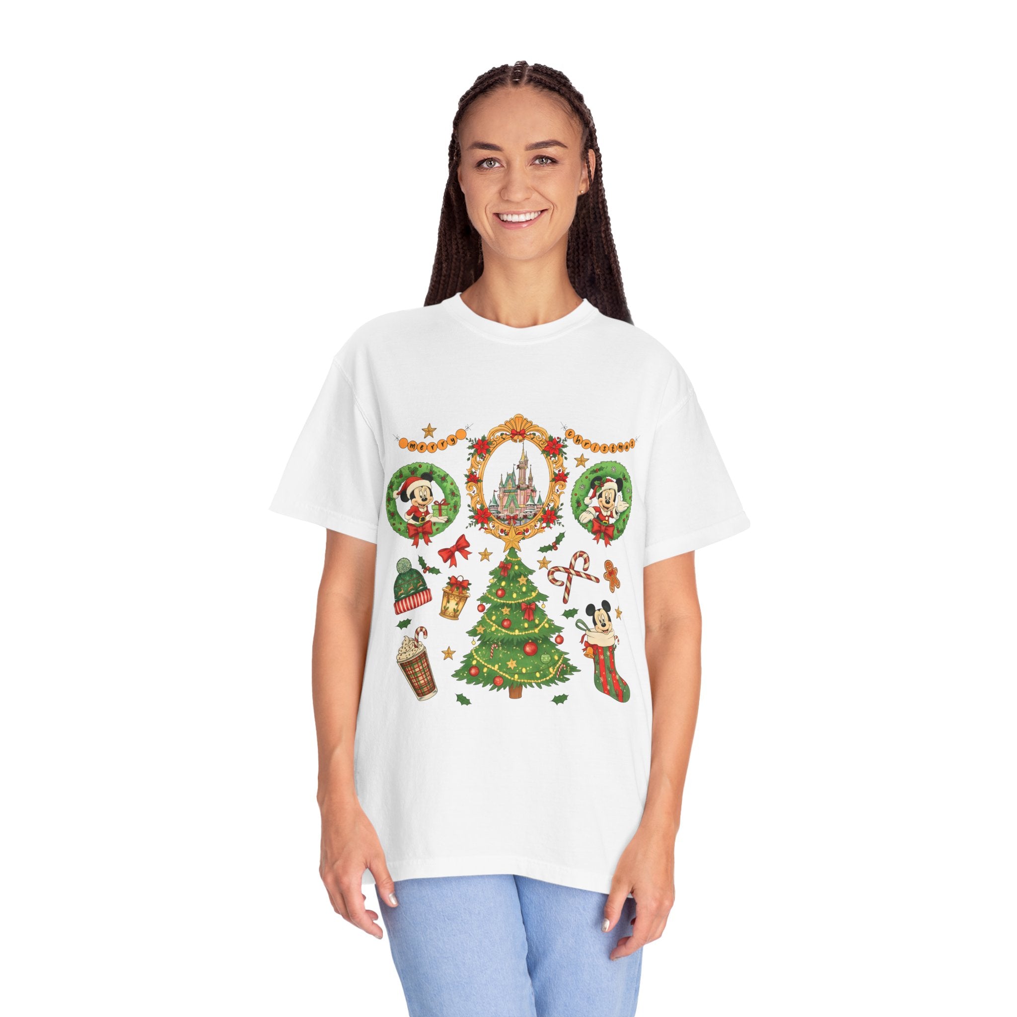 Christmas Disney Holiday T-Shirt — Mickey & Minnie Ornament Tree Design