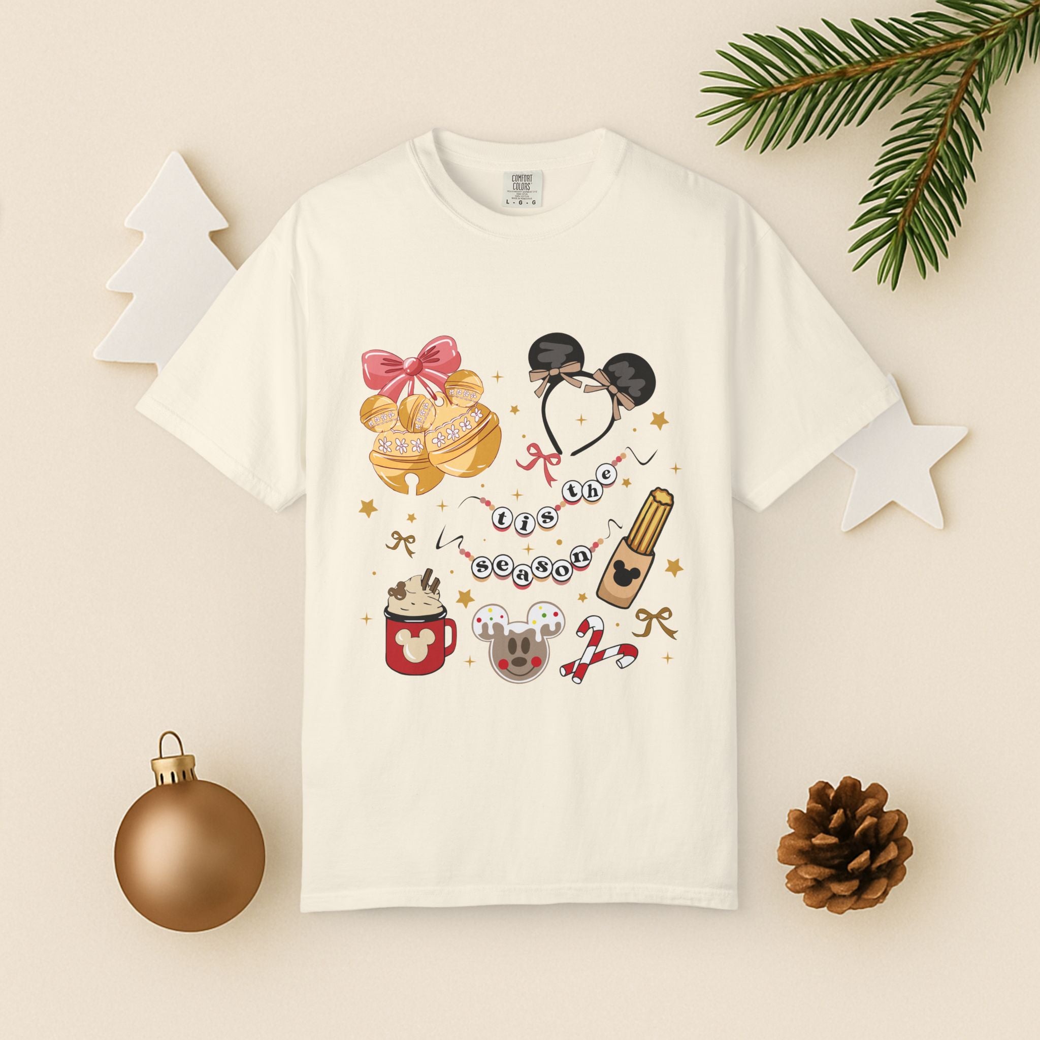 Holiday Snacks Graphic T-Shirt — Waffles & Hot Cocoa Design