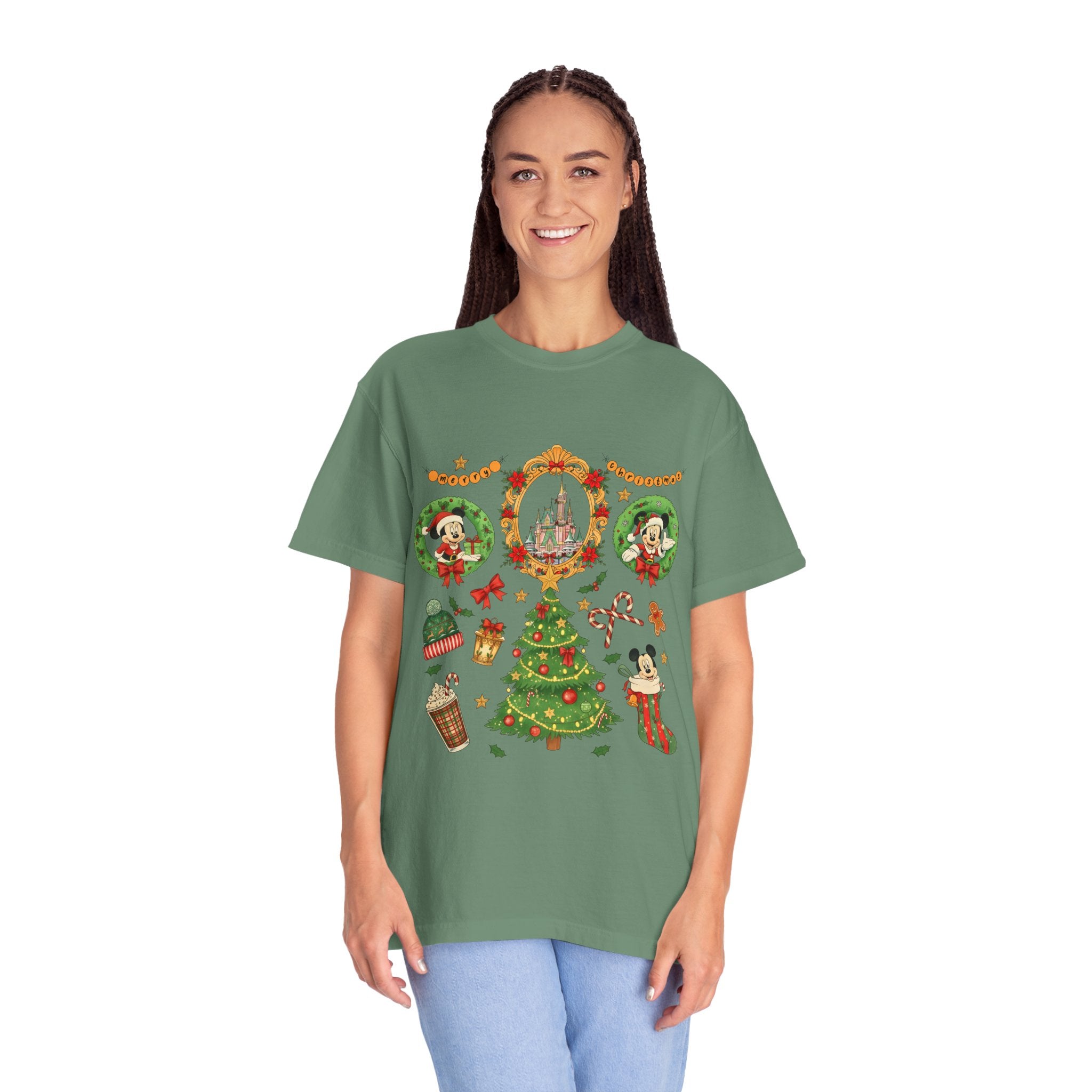 Christmas Disney Holiday T-Shirt — Mickey & Minnie Ornament Tree Design