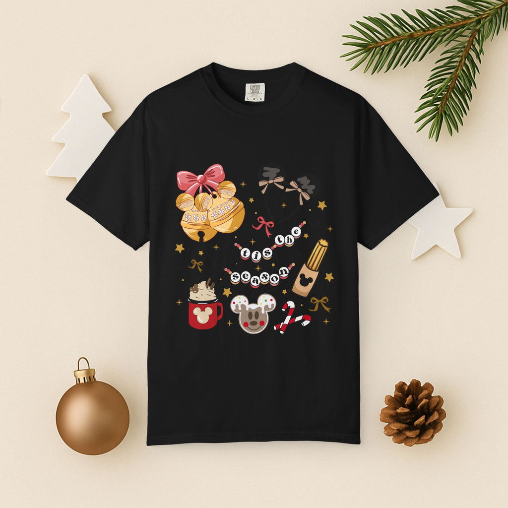 Holiday Snacks Graphic T-Shirt — Waffles & Hot Cocoa Design