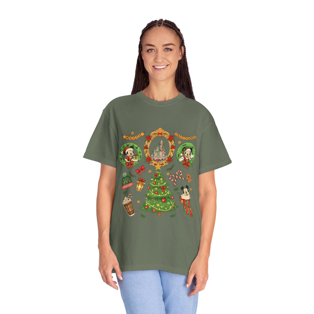 Christmas Disney Holiday T-Shirt — Mickey & Minnie Ornament Tree Design