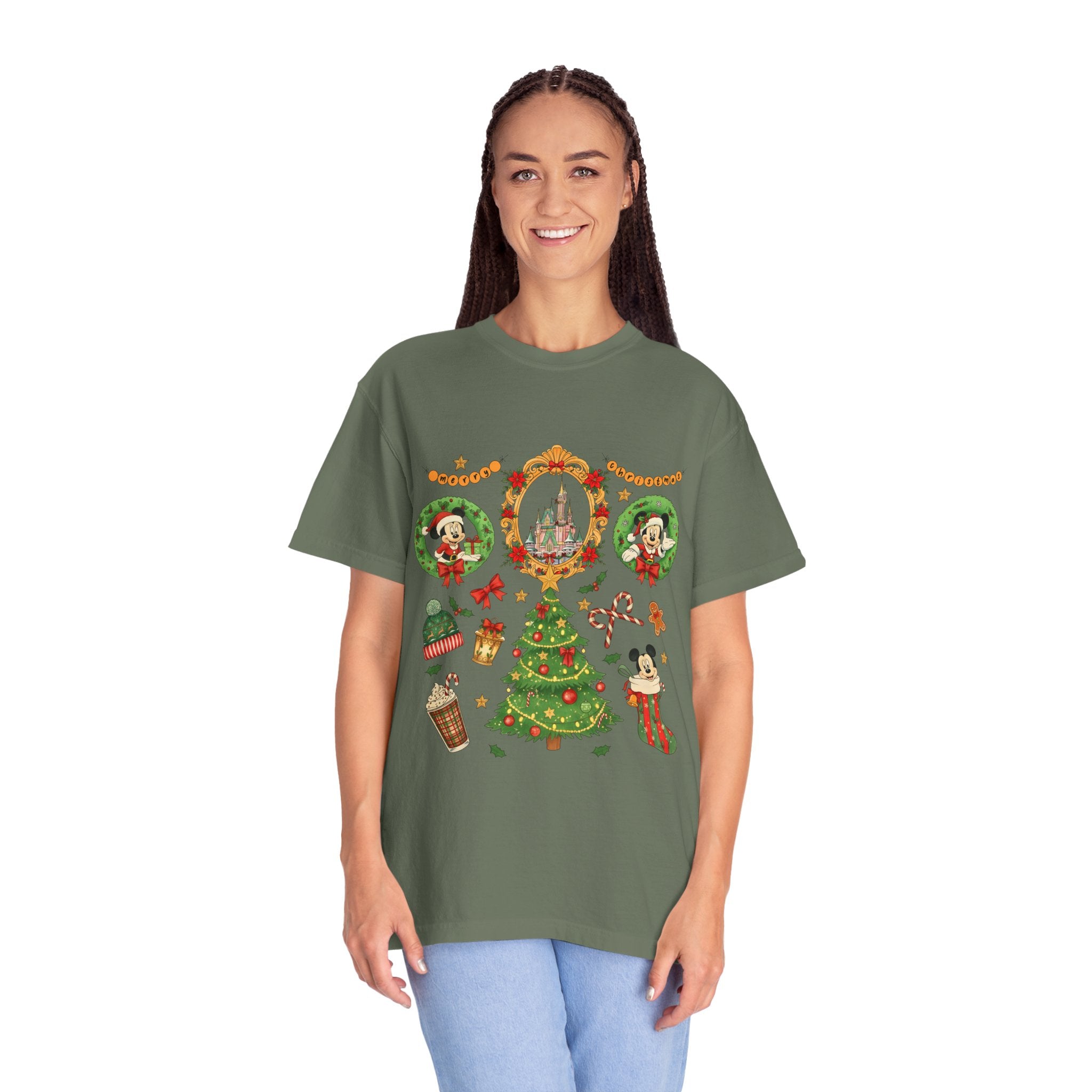 Christmas Disney Holiday T-Shirt — Mickey & Minnie Ornament Tree Design