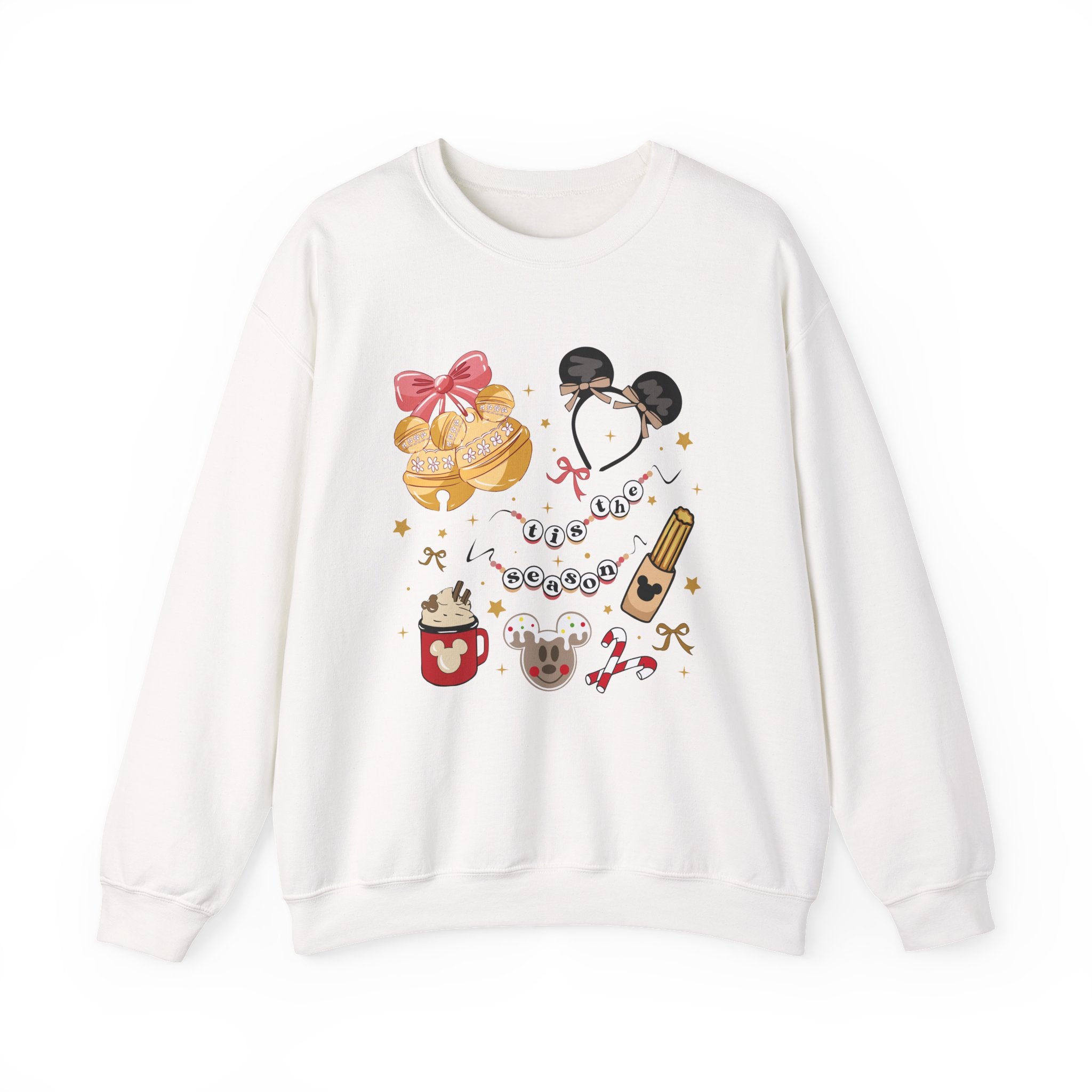 Disney Parks Cozy Icons Sweatshirt — Mickey Ears, Dole Whip & Park Snacks Crewneck