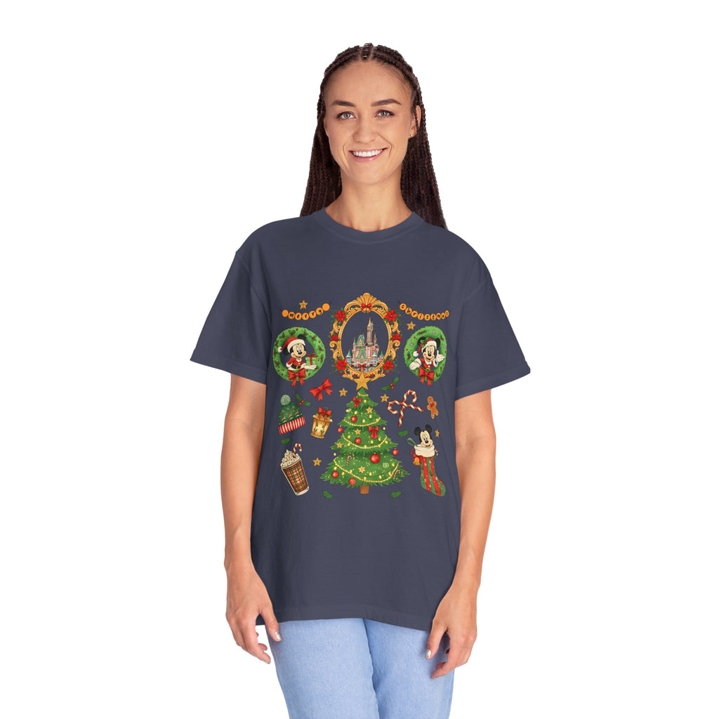 Christmas Disney Holiday T-Shirt — Mickey & Minnie Ornament Tree Design