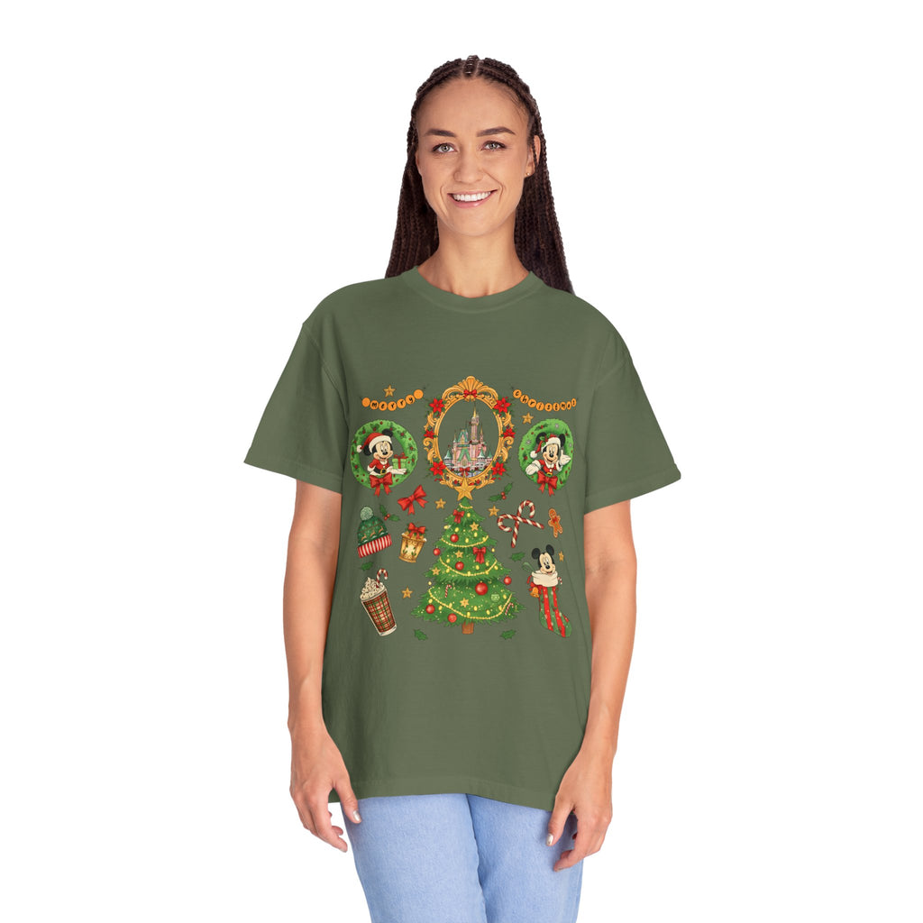 Christmas Disney Holiday T-Shirt — Mickey & Minnie Ornament Tree Design