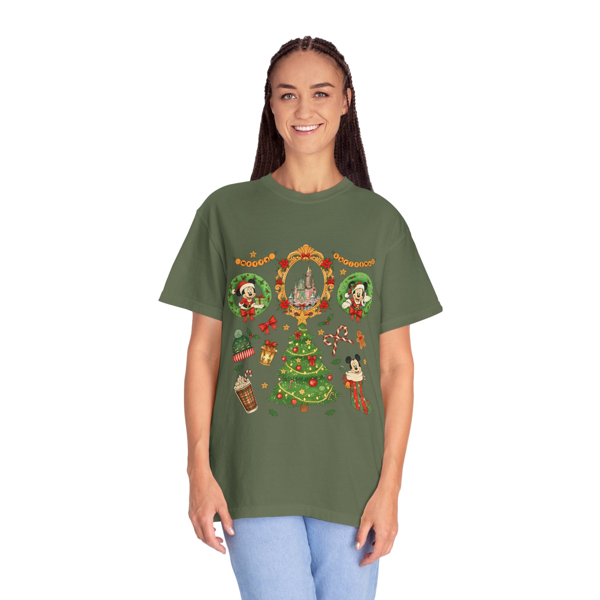 Christmas Disney Holiday T-Shirt — Mickey & Minnie Ornament Tree Design