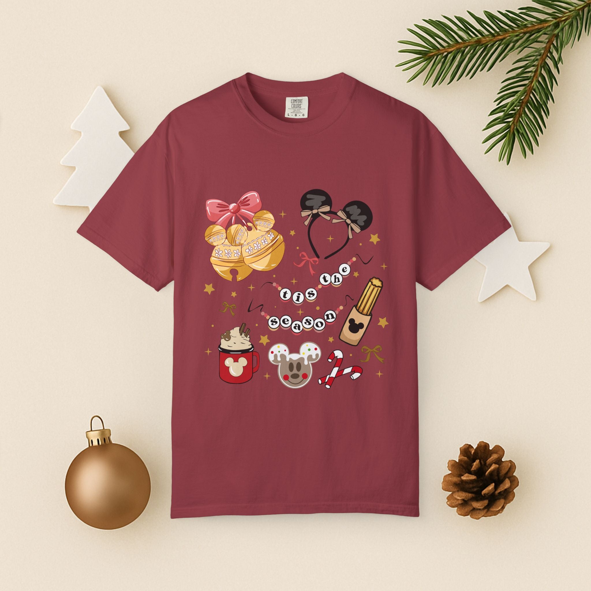 Holiday Snacks Graphic T-Shirt — Waffles & Hot Cocoa Design