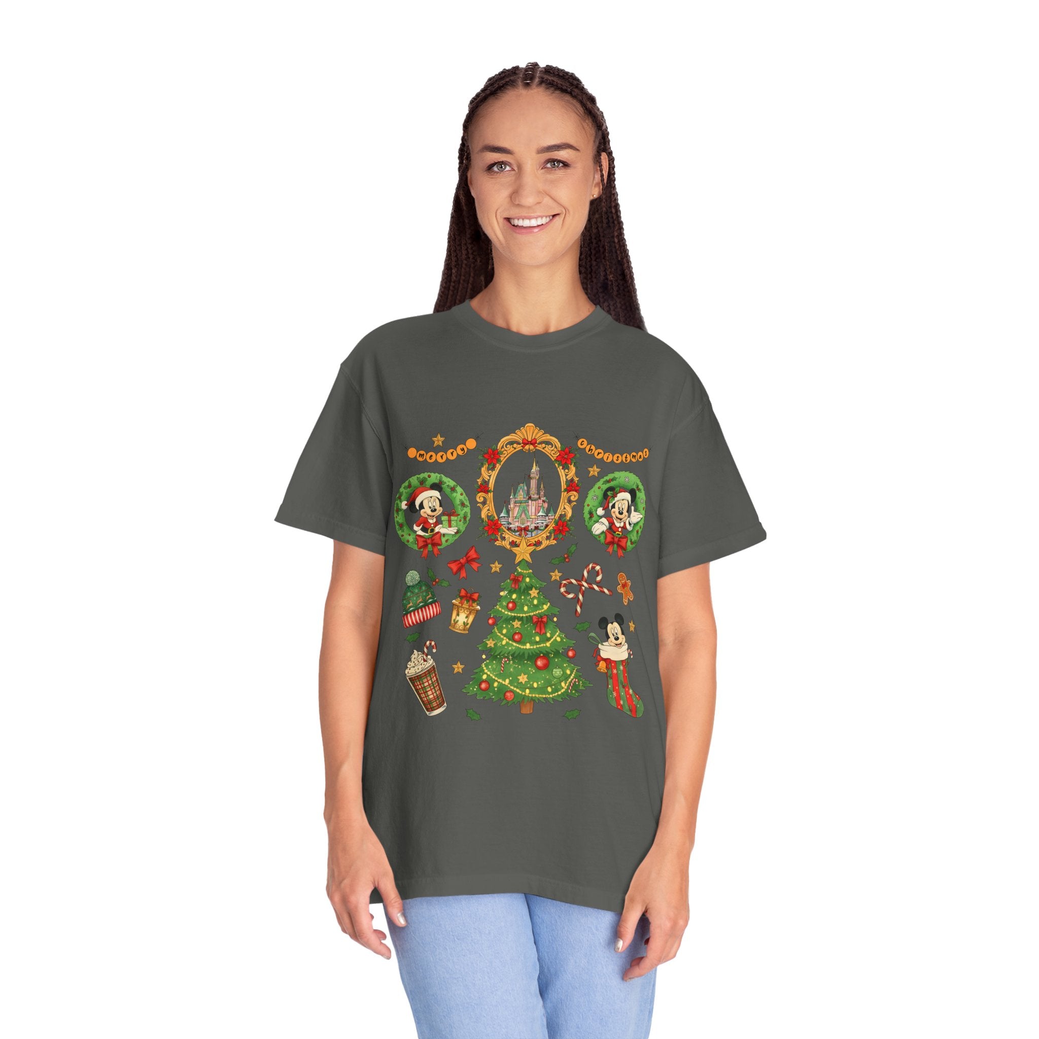 Christmas Disney Holiday T-Shirt — Mickey & Minnie Ornament Tree Design