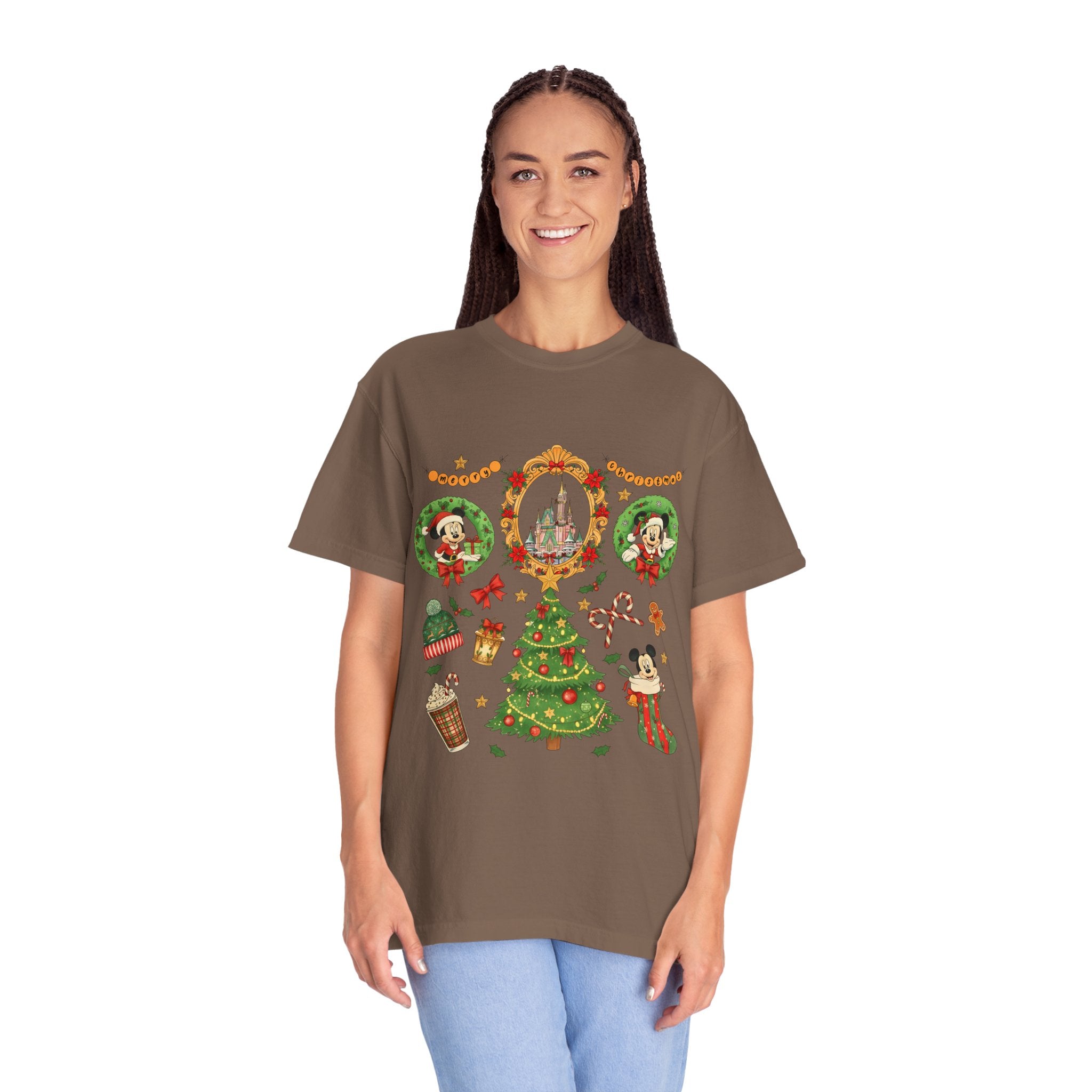 Christmas Disney Holiday T-Shirt — Mickey & Minnie Ornament Tree Design