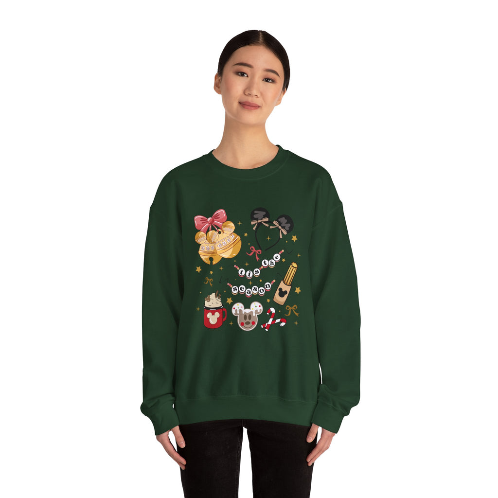Disney Parks Cozy Icons Sweatshirt — Mickey Ears, Dole Whip & Park Snacks Crewneck