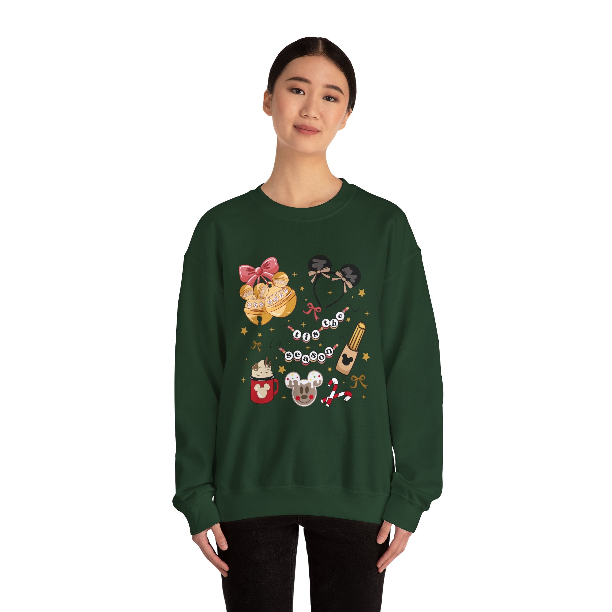 Disney Parks Cozy Icons Sweatshirt — Mickey Ears, Dole Whip & Park Snacks Crewneck