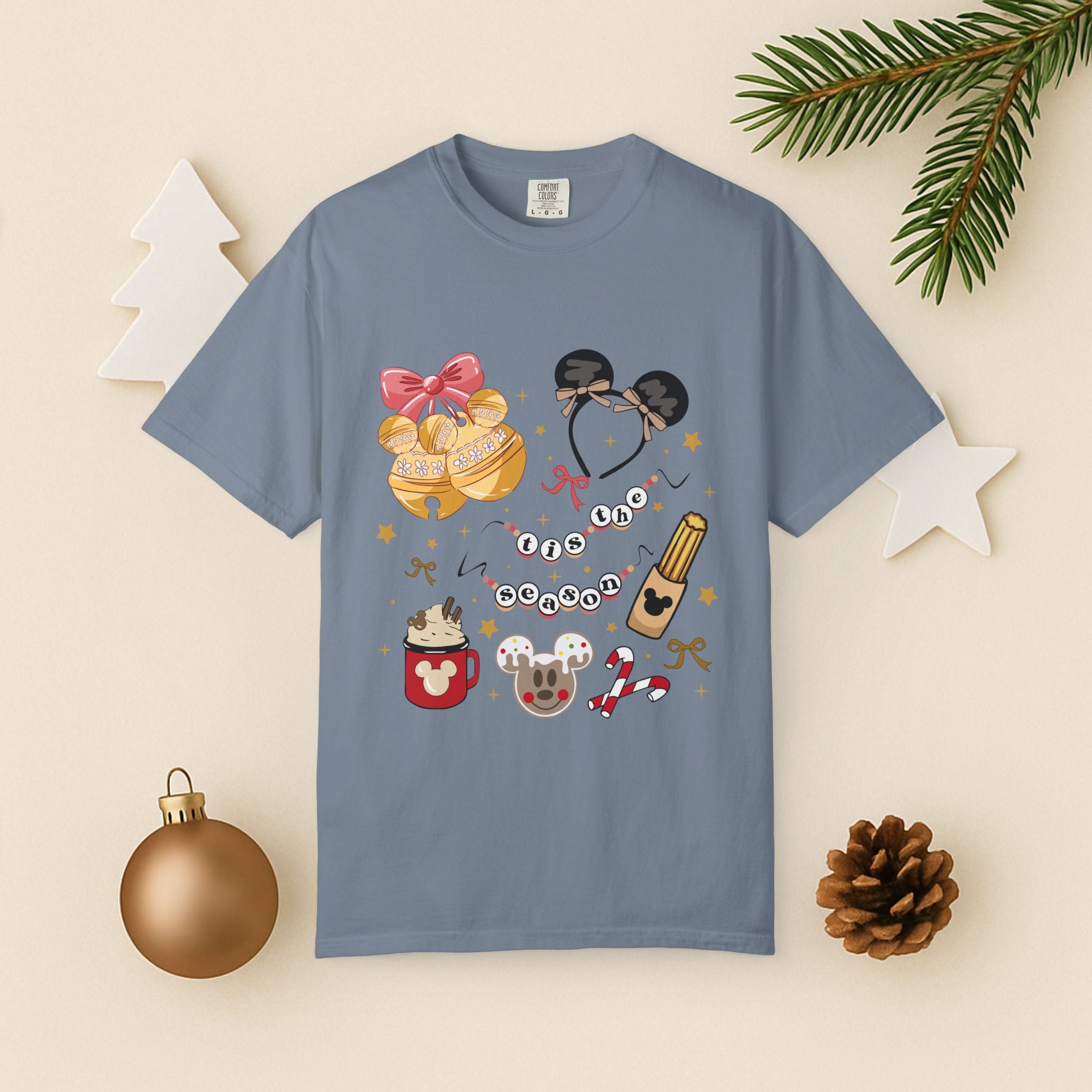 Holiday Snacks Graphic T-Shirt — Waffles & Hot Cocoa Design