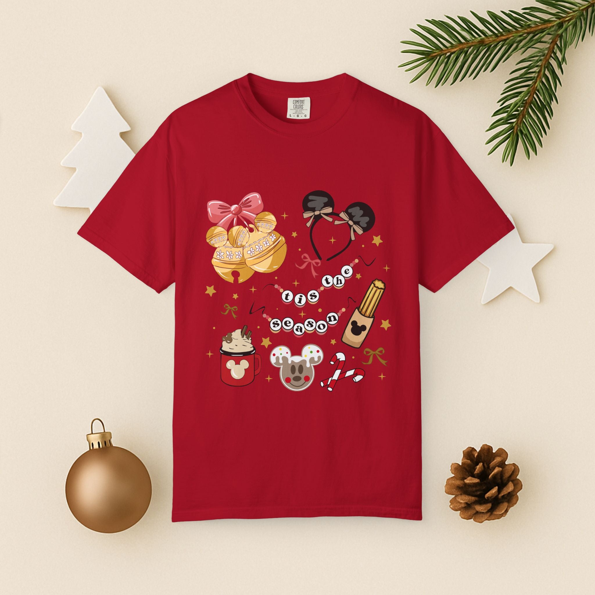 Holiday Snacks Graphic T-Shirt — Waffles & Hot Cocoa Design