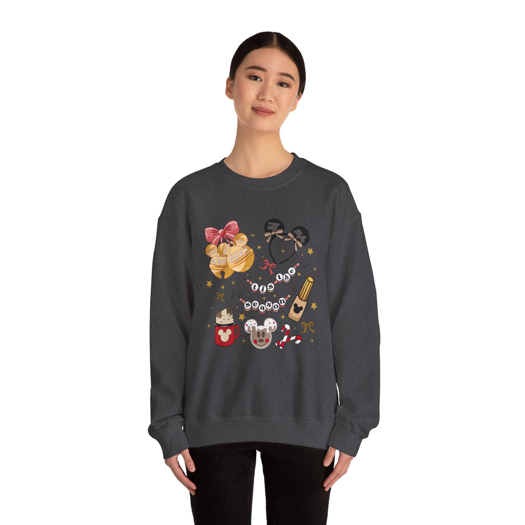 Disney Parks Cozy Icons Sweatshirt — Mickey Ears, Dole Whip & Park Snacks Crewneck