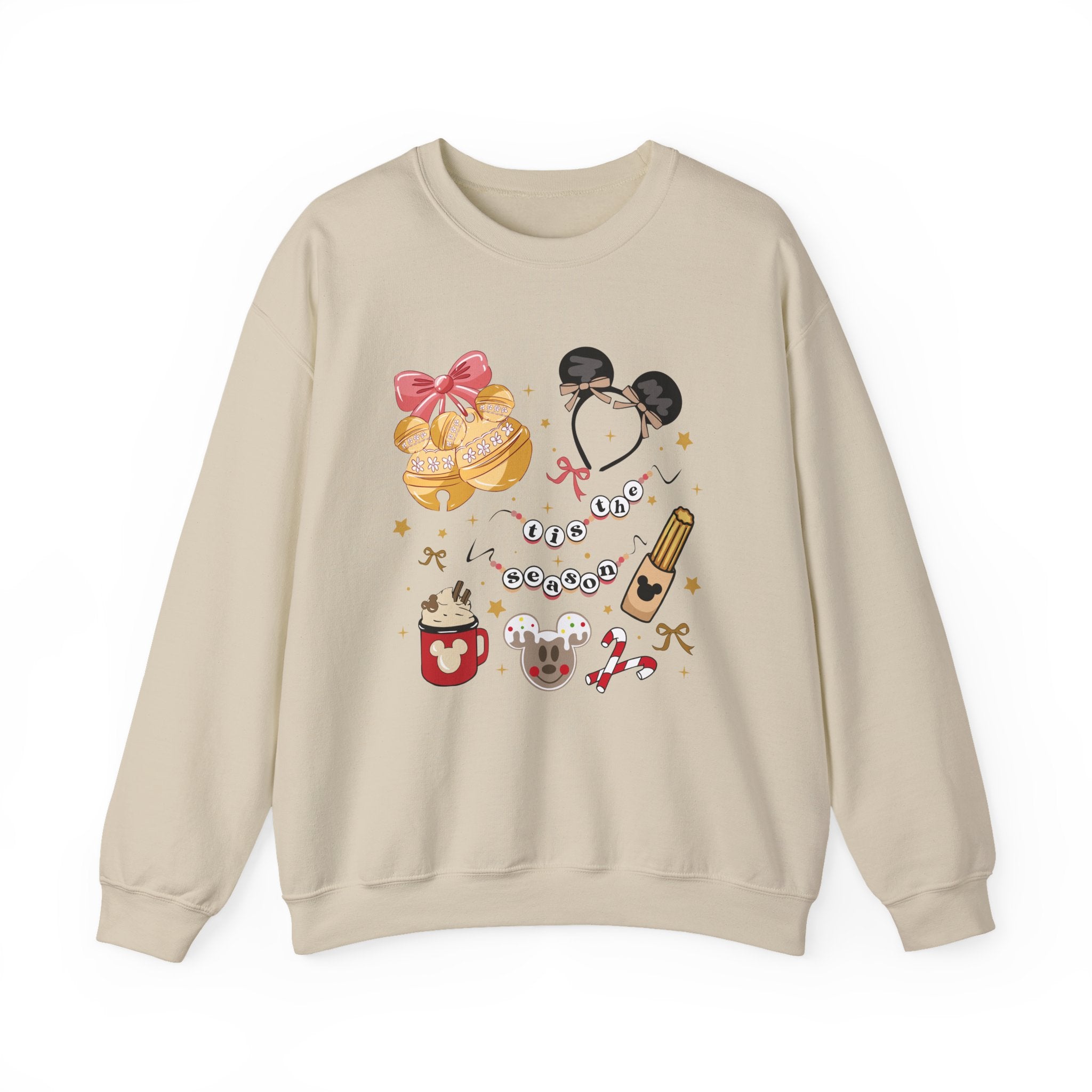 Disney Parks Cozy Icons Sweatshirt — Mickey Ears, Dole Whip & Park Snacks Crewneck